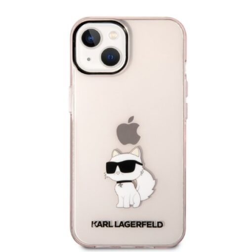 Karl Lagerfeld case for iPhone 14 6,1" KLHCP14SHNCHTCP pink hardcase Ikonik Choupette - Image 3