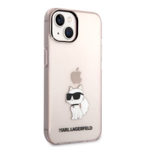 Karl Lagerfeld case for iPhone 14 6,1" KLHCP14SHNCHTCP pink hardcase Ikonik Choupette - Image 4