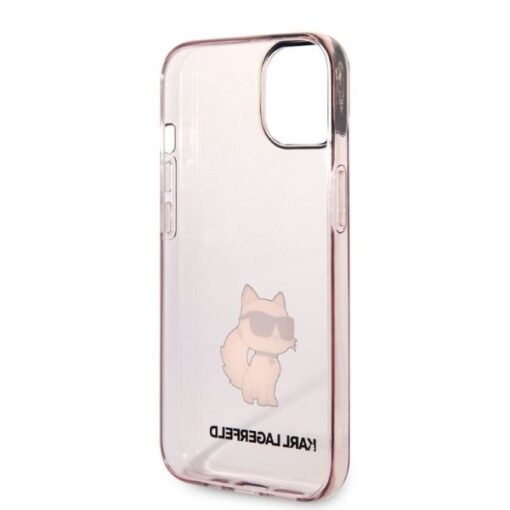 Karl Lagerfeld case for iPhone 14 6,1" KLHCP14SHNCHTCP pink hardcase Ikonik Choupette - Image 7