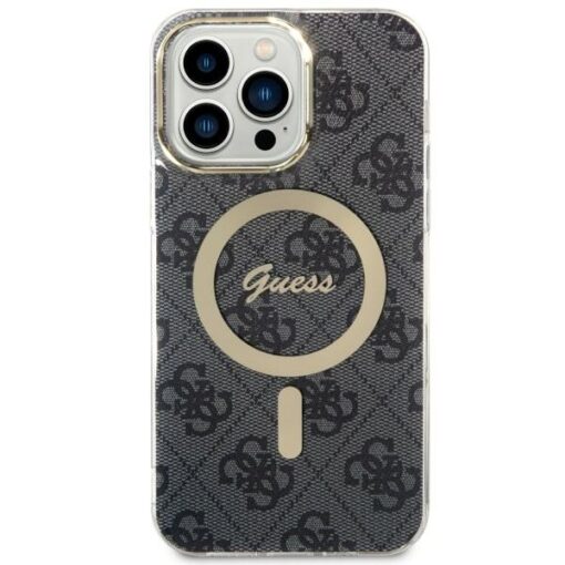 Guess case for Samsung Galaxy S23 GUHMS23SH4STK black hardcase Magsafe IML 4G