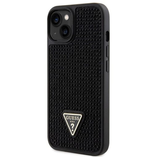 Guess case for iPhone 14 6,1" GUHCP14SHDGTPK black hardcase Rhinestone Triangle - Image 2