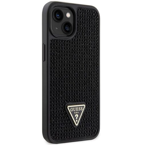 Guess case for iPhone 14 6,1" GUHCP14SHDGTPK black hardcase Rhinestone Triangle - Image 4