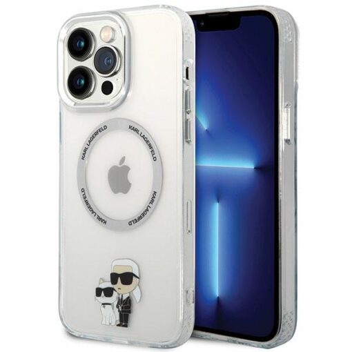 Karl Lagerfeld case for iPhone 13 Pro Max 6,7" KLHMP13XHNKCIT transparent hardcase Magsafe IML NFT Karl & Choupette