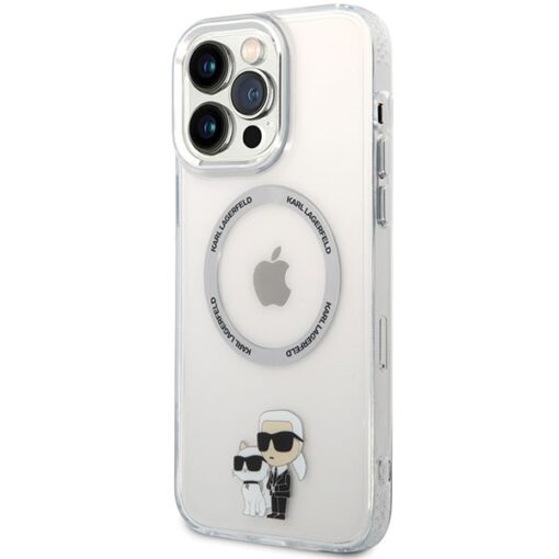 Karl Lagerfeld case for iPhone 13 Pro Max 6,7" KLHMP13XHNKCIT transparent hardcase Magsafe IML NFT Karl & Choupette - Image 2