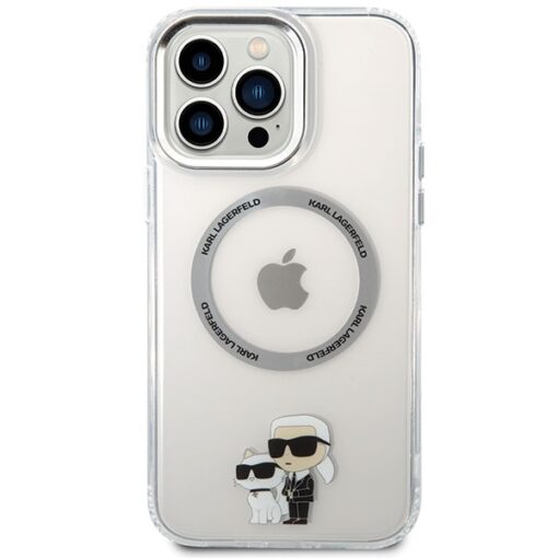 Karl Lagerfeld case for iPhone 13 Pro Max 6,7" KLHMP13XHNKCIT transparent hardcase Magsafe IML NFT Karl & Choupette - Image 3