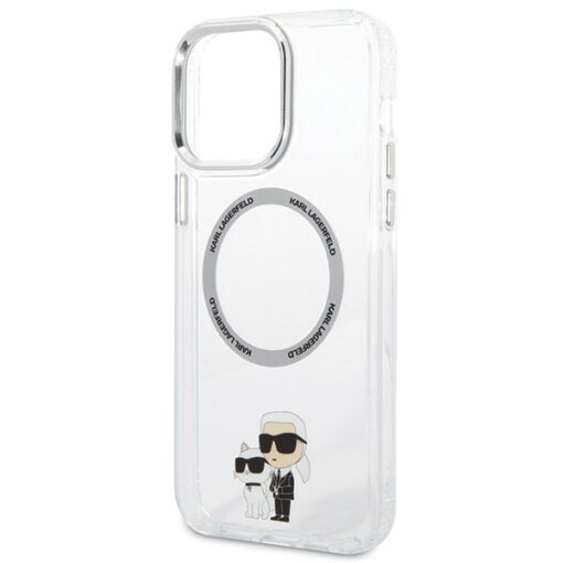 Karl Lagerfeld case for iPhone 13 Pro Max 6,7" KLHMP13XHNKCIT transparent hardcase Magsafe IML NFT Karl & Choupette - Image 6