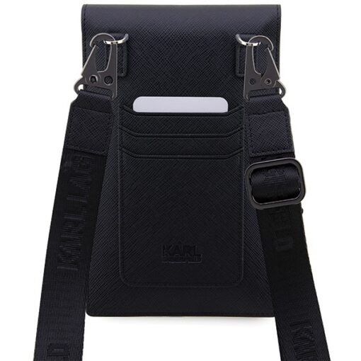 Karl Lagerfeld handbag for phone KLWBSAKCPMK black hardcase Phone Pounch Universal Saffiano K&C NFT - Image 5
