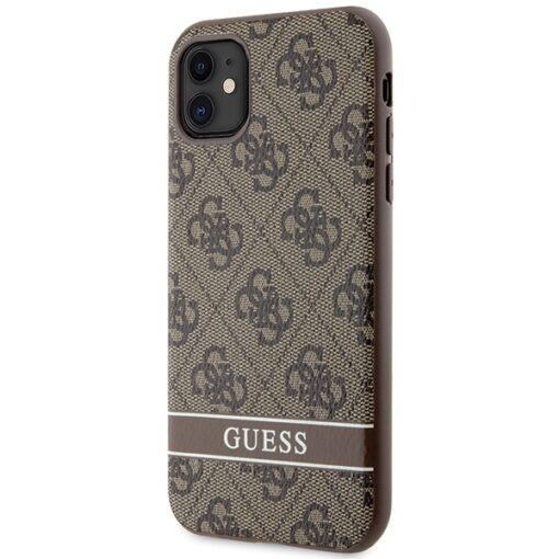 Guess case for iPhone 11 GUHCN61P4SNW brown HC 4G Stripe - Image 2