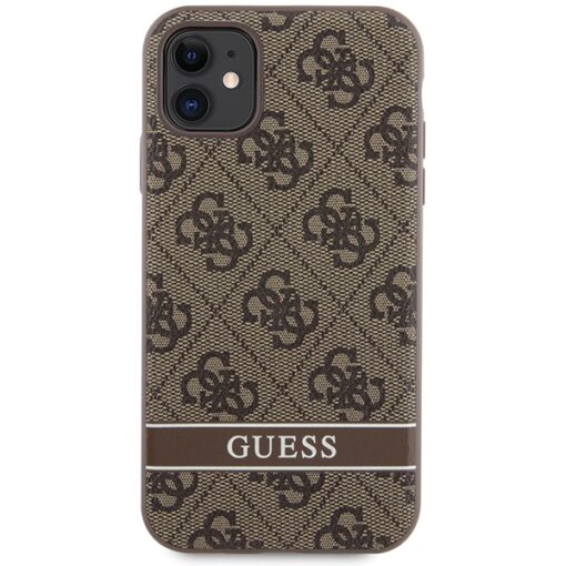 Guess case for iPhone 11 GUHCN61P4SNW brown HC 4G Stripe - Image 3