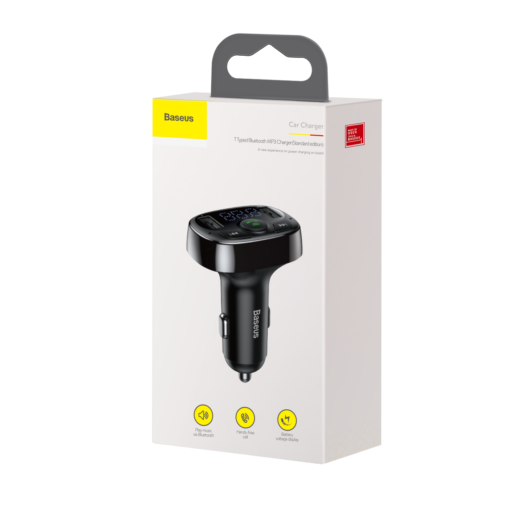 Baseus transmiter FM T Shaped S-09A Bluetooth MP3 black - Image 7