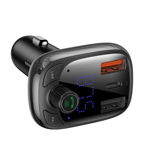 Baseus transmiter FM T Shaped S-13 Bluetooth MP3 car charger black - Image 2