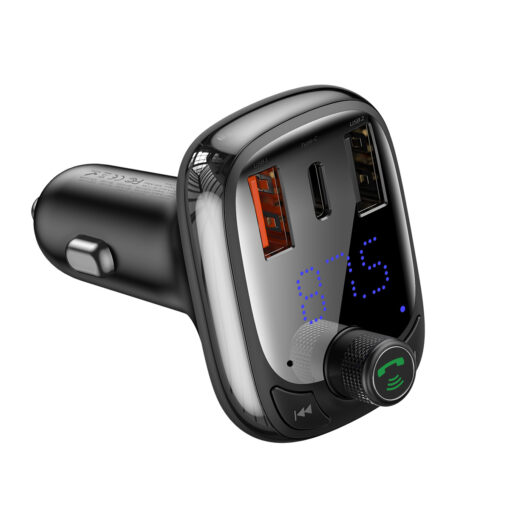 Baseus transmiter FM T Shaped S-13 Bluetooth MP3 car charger black - Image 5