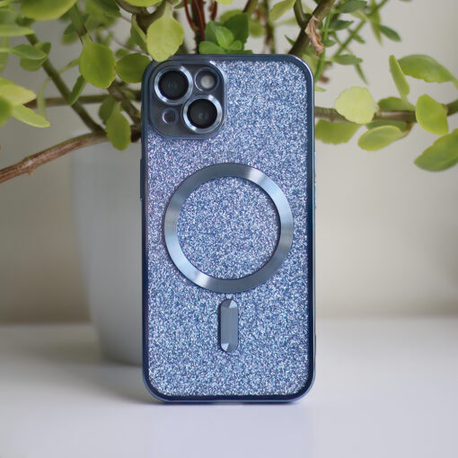 Glitter Chrome Mag case for iPhone 15 6,1" blue - Image 4