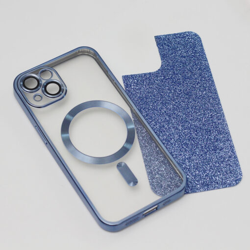 Glitter Chrome Mag case for iPhone 15 6,1" blue - Image 5