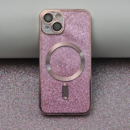 Glitter Chrome Mag case for iPhone 15 Plus 6,7" pink - Image 2