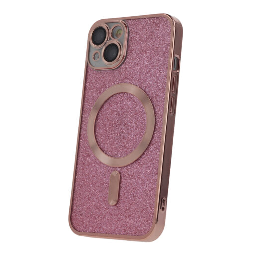 Glitter Chrome Mag case for iPhone 12 6,1" pink