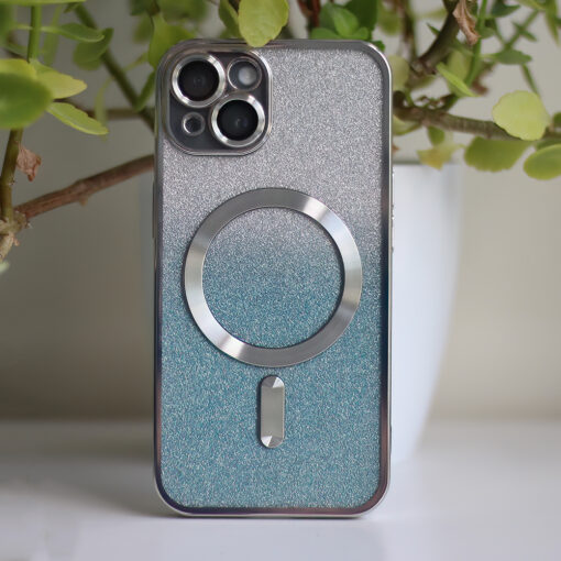 Glitter Chrome Mag case for iPhone 15 6,1" silver gradient - Image 2