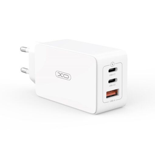 XO wall charger CE13 PD QC 3.0 65W 1x USB 2x USB-C white - Image 2