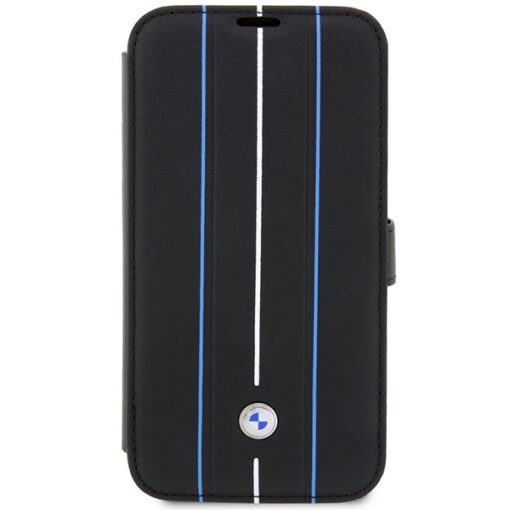 BMW case for iPhone 14 Pro Max 6,7" BMBKP14X22RVSK black Sign BT Leather Hot Stamp Blue Lines - Image 2