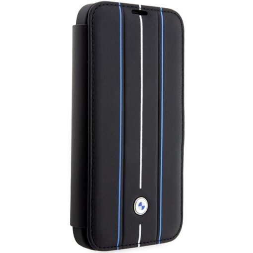 BMW case for iPhone 14 Pro Max 6,7" BMBKP14X22RVSK black Sign BT Leather Hot Stamp Blue Lines - Image 3