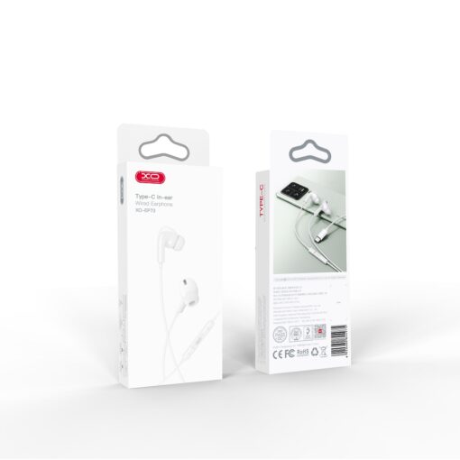 XO wired earphones EP73 USB-C white - Image 2