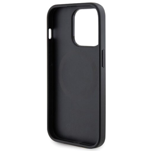 Guess case for iPhone 14 Pro 6,1" GUHMP14LPSAHMCK black HC PU Saffiano Magsafe - Image 7