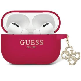 Guess case for Airpods Pro 2 GUAP2LECG4M magenta Silicone 4G Strassed Charm