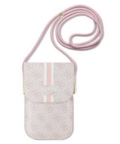 Guess bag for phone GUOWBP4RPSP pink Wallet 4G Stripes