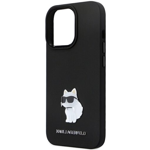 Karl Lagerfeld case for iPhone 13 Pro Max 6,7" KLHCP13XSMHCNPK black HC Silicone C Metal Pin - Image 6