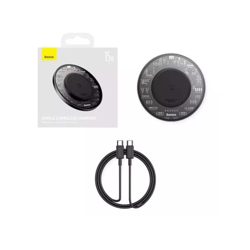 Baseus wireless charger Simple 2 15W black - Image 7