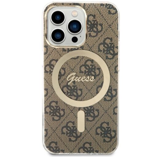 Guess case for iPhone 13 / 13 Pro 6,1" GUHMP13LH4STW brown hard case 4G MagSafe - Image 2