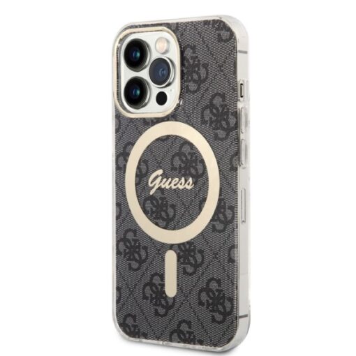 Guess set case + charger for iPhone 13 Pro 6,1" GUBPP13LH4EACSK black hard case 4G Print MagSafe - Image 2