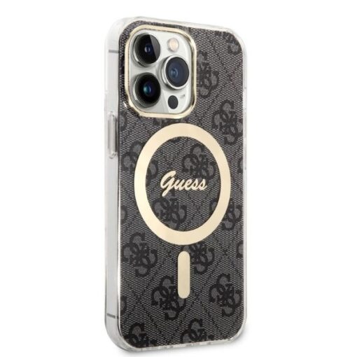 Guess set case + charger for iPhone 13 Pro 6,1" GUBPP13LH4EACSK black hard case 4G Print MagSafe - Image 4