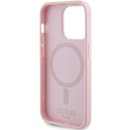 Guess case for iPhone 13 Pro Max 6,7" GUHMP13XPSAHMCP pink Saffiano Magsafe - Image 7