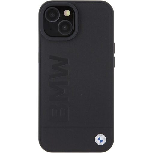 BMW case for iPhone 15 Plus 6,7" BMHMP15MSLLBK black HC Magsafe Leather Hot Stamp - Image 3