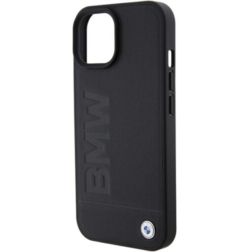 BMW case for iPhone 15 Plus 6,7" BMHMP15MSLLBK black HC Magsafe Leather Hot Stamp - Image 6