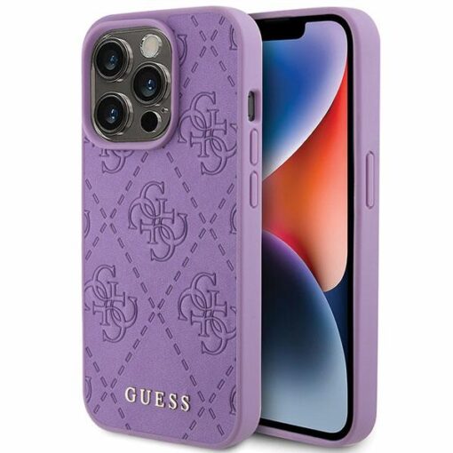 Guess case for iPhone 15 Pro 6,1" GUHCP15LP4EPMU light purple HC PU Quilted 4G Classic