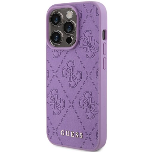 Guess case for iPhone 15 Pro 6,1" GUHCP15LP4EPMU light purple HC PU Quilted 4G Classic - Image 2