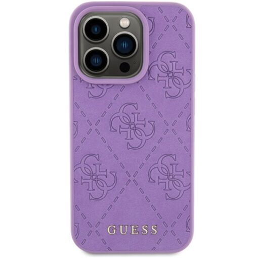 Guess case for iPhone 15 Pro 6,1" GUHCP15LP4EPMU light purple HC PU Quilted 4G Classic - Image 3