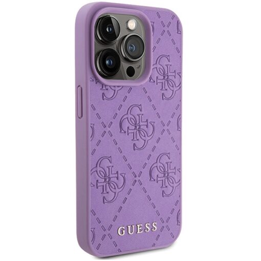 Guess case for iPhone 15 Pro 6,1" GUHCP15LP4EPMU light purple HC PU Quilted 4G Classic - Image 4