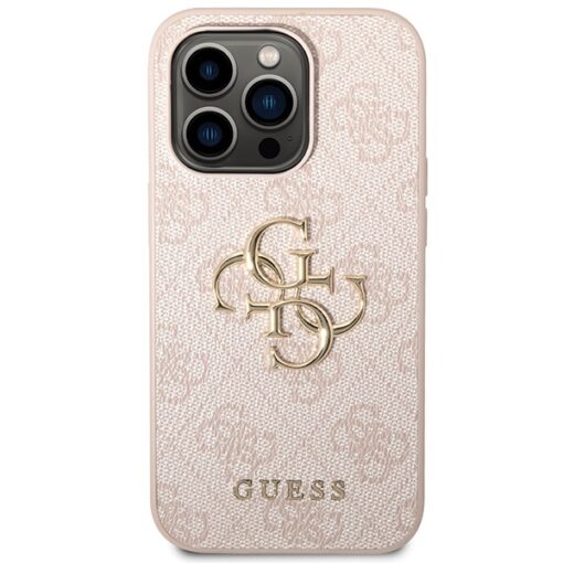 Guess case for iPhone 15 Pro 6,1" GUHCP15L4GMGPI pink HC PU Leather 4G Metal Logo - Image 3