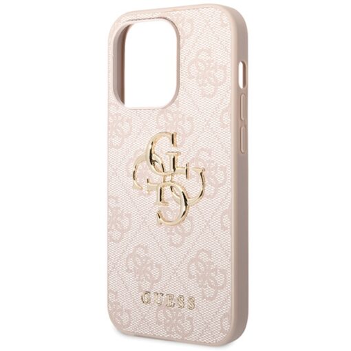 Guess case for iPhone 15 Pro 6,1" GUHCP15L4GMGPI pink HC PU Leather 4G Metal Logo - Image 6