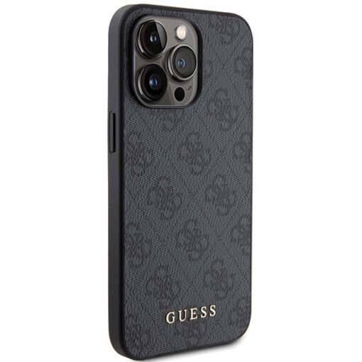 Guess case for iPhone 15 Pro 6,1" GUHCP15LG4GFGR szara HC PU 4G Metal Logo - Image 4