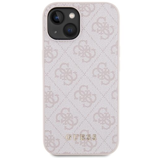 Guess case for iPhone 15 6,1" GUHCP15SG4GFPI pink HC PU 4G Metal Logo - Image 3