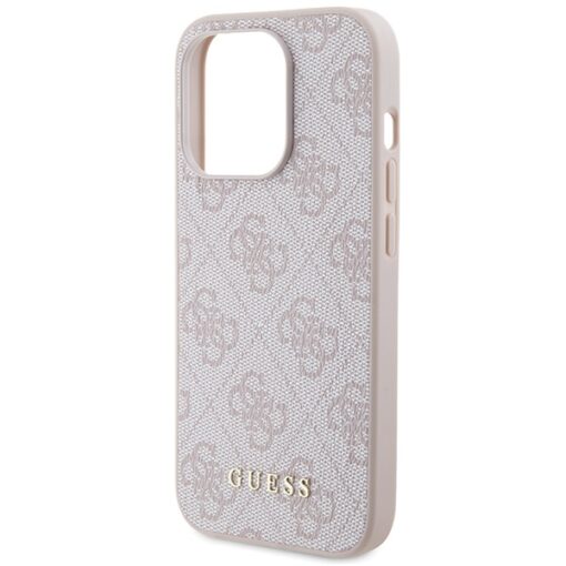 Guess case for iPhone 15 Pro 6,1" GUHCP15LG4GFPI pink HC PU 4G Metal Logo - Image 6