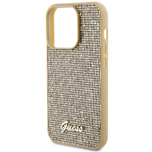 Guess case for iPhone 15 Pro 6,1" GUHCP15LPMSDGSD gold HC PU Disco Script Metal - Image 6