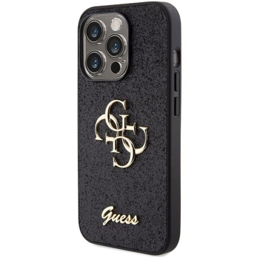 Guess case for iPhone 15 Pro 6,1" GUHCP15LHG4SGK black HC Fixed Glitter Big 4G - Image 2