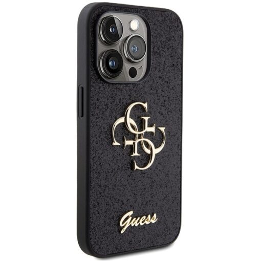 Guess case for iPhone 15 Pro 6,1" GUHCP15LHG4SGK black HC Fixed Glitter Big 4G - Image 4