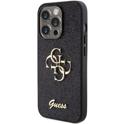 Guess case for iPhone 15 Pro Max 6,7" GUHCP15XHG4SGK black HC Fixed Glitter Big 4G - Image 2