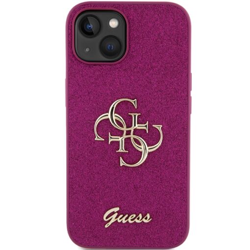 Guess case for iPhone 15 6,1" GUHCP15SHG4SGU purple HC Fixed Glitter Big 4G - Image 3